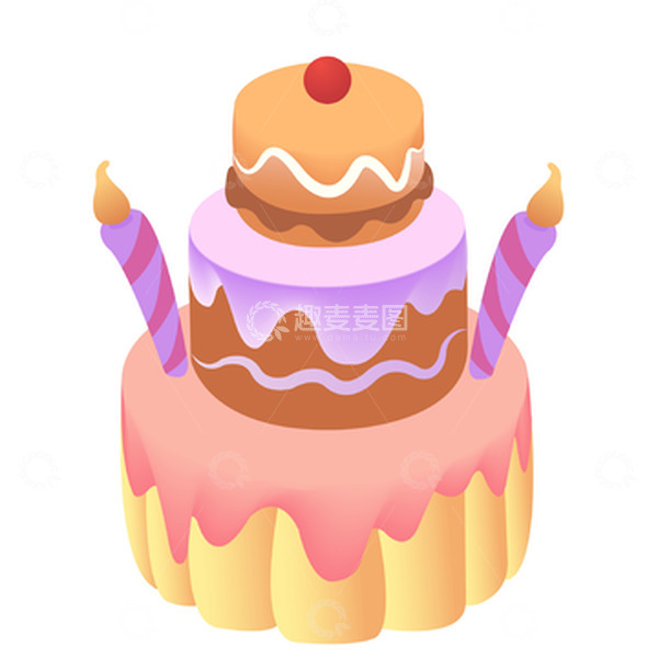 源文件下载【趣麦麦图】温馨幸福生日蛋糕
