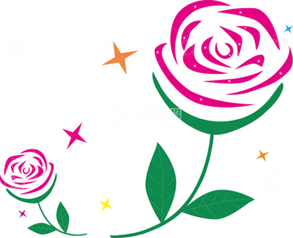 源文件下载【趣麦麦图】紫色清新简约玫瑰花女王节唯美鲜花