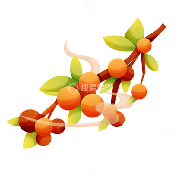 源文件下载【趣麦麦图】-矢量手绘小清新龙眼装饰元素