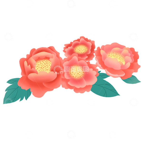 源文件下载【趣麦麦图】红色的牡丹花