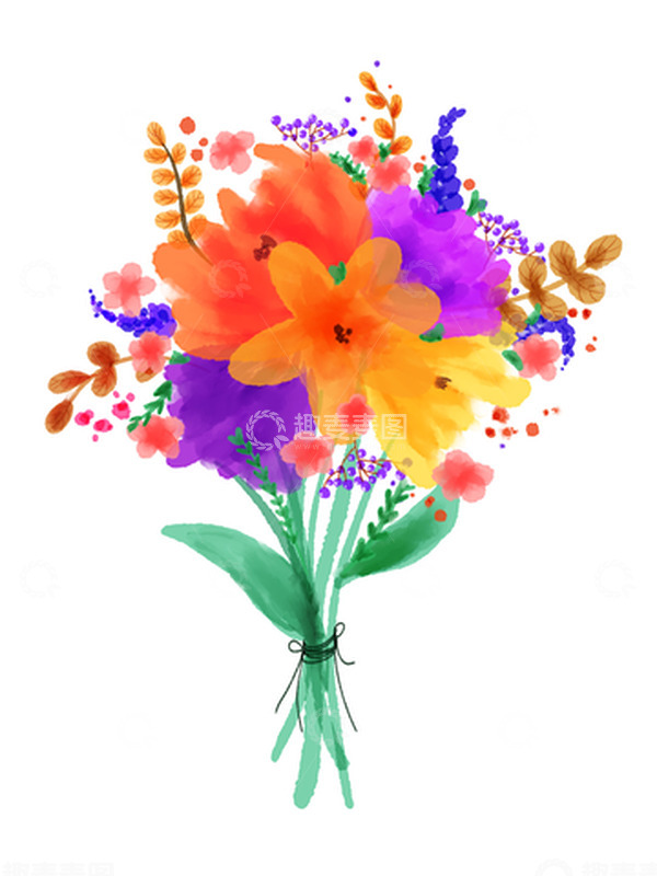 源文件下载【趣麦麦图】手绘花束 小清新 教师节 国庆中秋