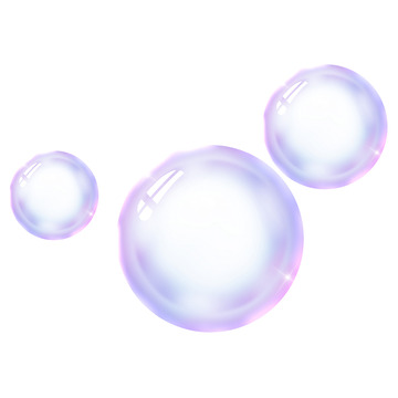 粉紫色梦幻泡泡手绘元素