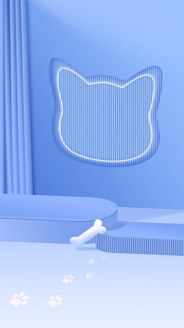 宠物主题展示背景电商海报展台