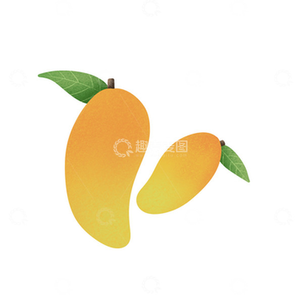 源文件下载【趣麦麦图】黄色芒果水果手绘元素