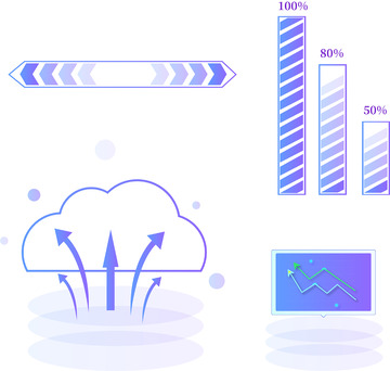 渐变科技感科技动感箭头适量元素