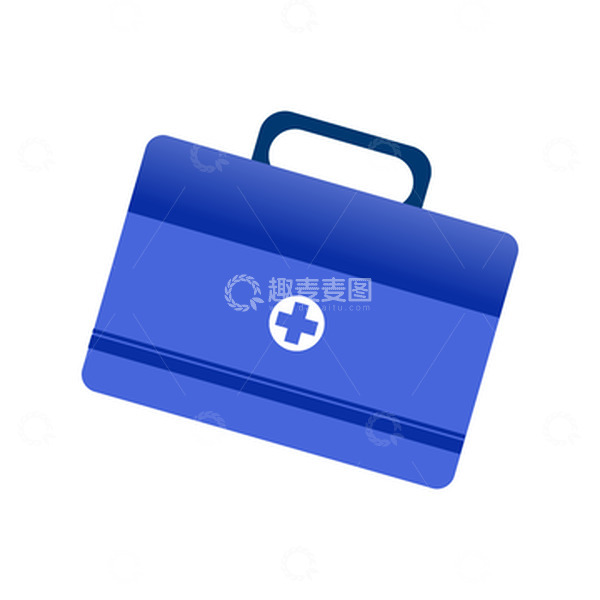 源文件下载【趣麦麦图】矢量蓝色卡通医药箱