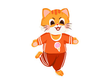 卡通拟人猫咪元素PNG素材