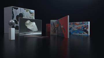 暗色系虚拟展厅三维场景搭建