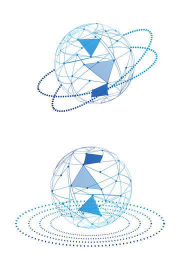 科技地球互联网科技渐变线条矢量素材