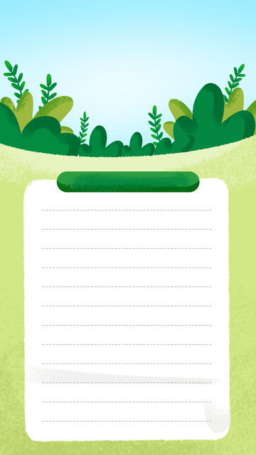 绿色手绘植物白露节日节气绿植叶子风景背景