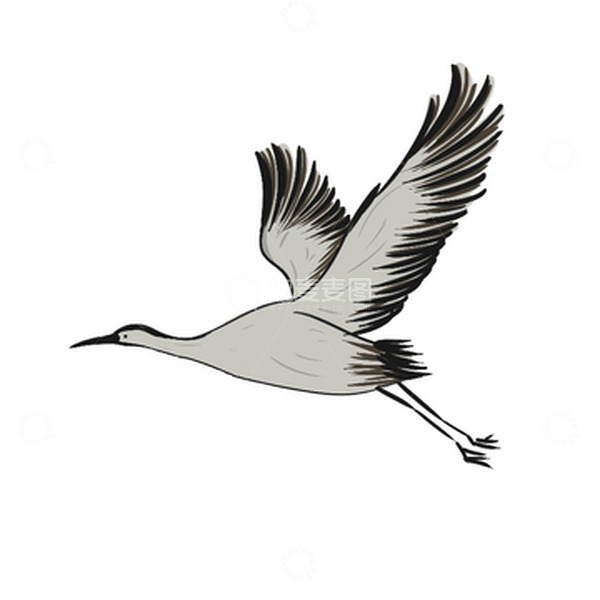 源文件下载【趣麦麦图】灰色手绘卡通大雁白露元素