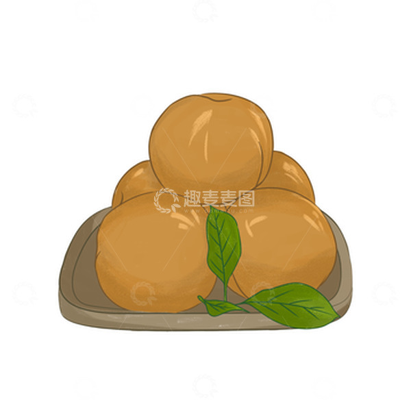 源文件下载【趣麦麦图】-黄色清新秋梨白露水果手绘