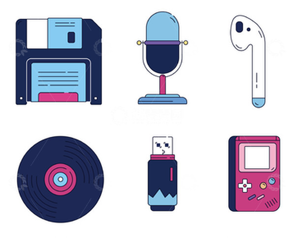 源文件下载【趣麦麦图】娱乐潮流图标元素