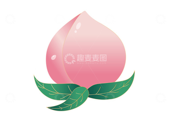 源文件下载【趣麦麦图】水蜜桃水果矢量手绘