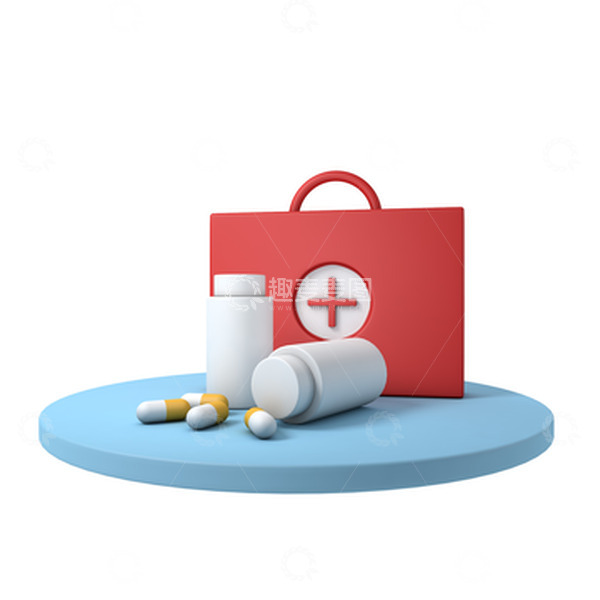 源文件下载【趣麦麦图】-3D医疗用品元素