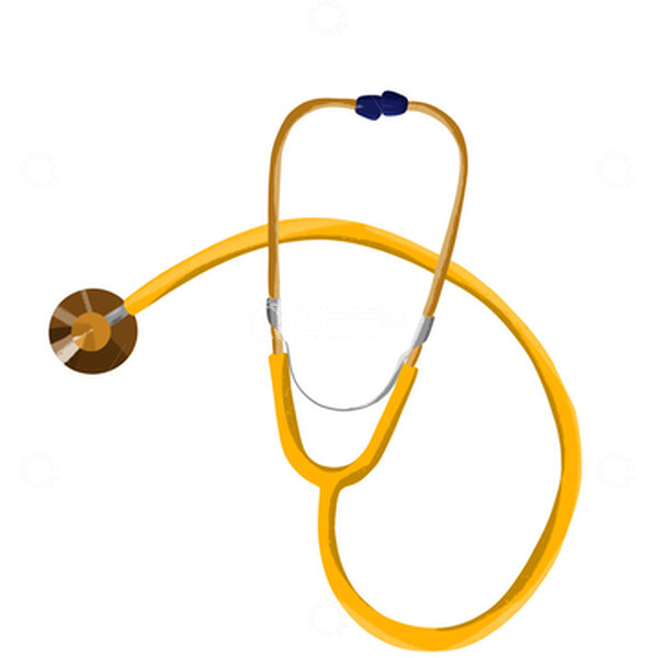 源文件下载【趣麦麦图】医用听诊器医疗器械手绘元素