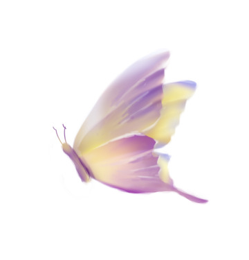 梦幻炫光渐变色蝴蝶手绘插画海报广告装饰