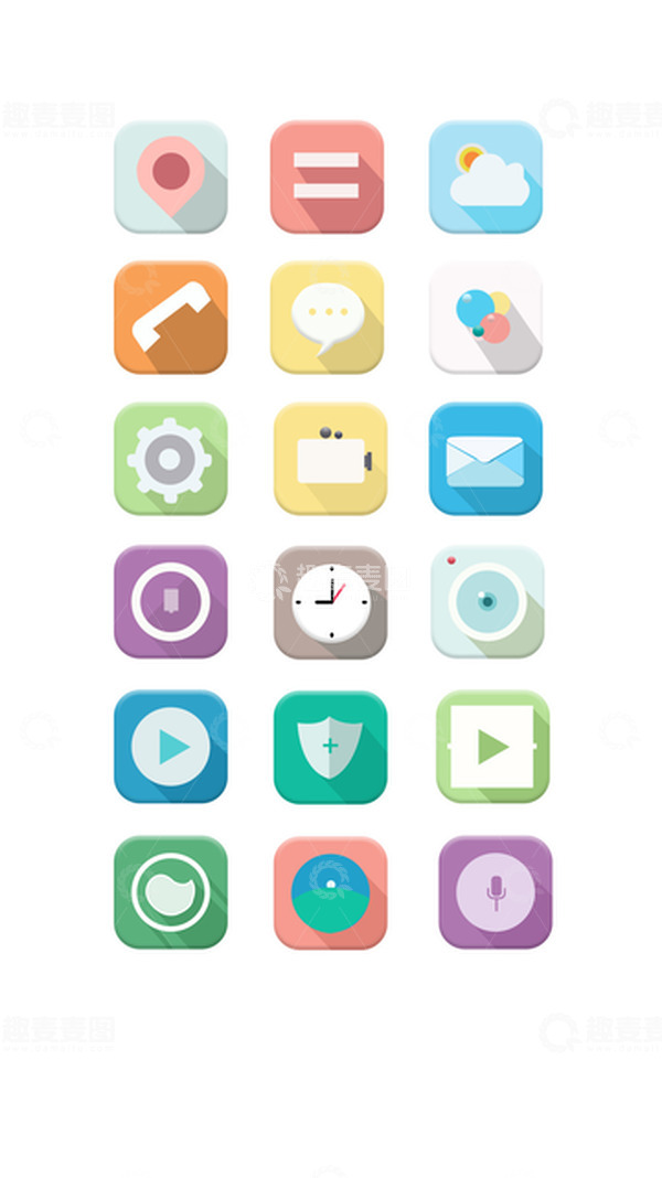 源文件下载【趣麦麦图】-剪影卡通图标