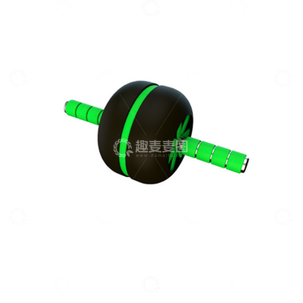 源文件下载【趣麦麦图】健腹轮健身房器材运动健身