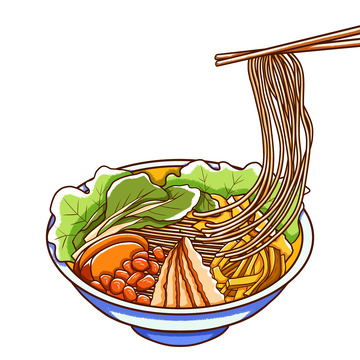 手绘美食螺蛳粉
