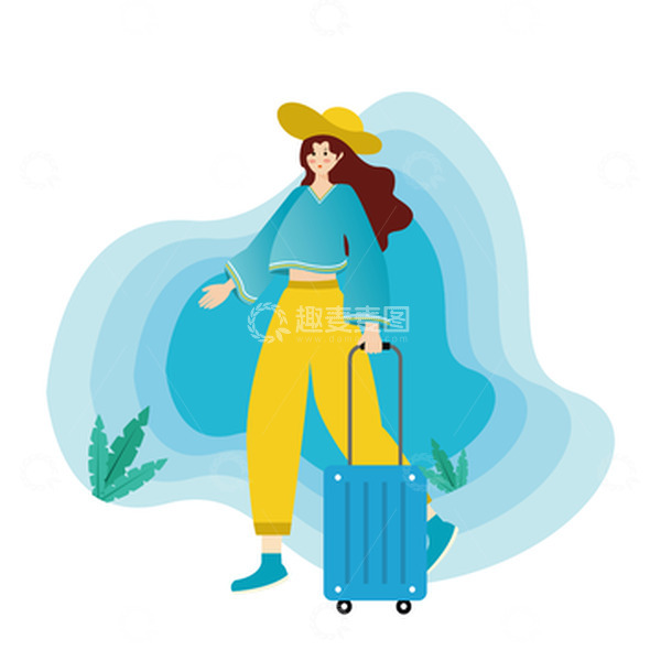 源文件下载【趣麦麦图】扁平化风景旅游出行场景