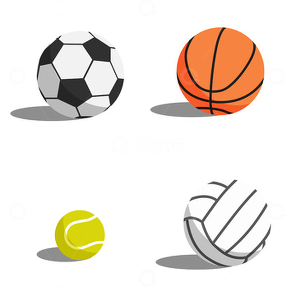 源文件下载【趣麦麦图】-运动健身减肥器材球类运动元素