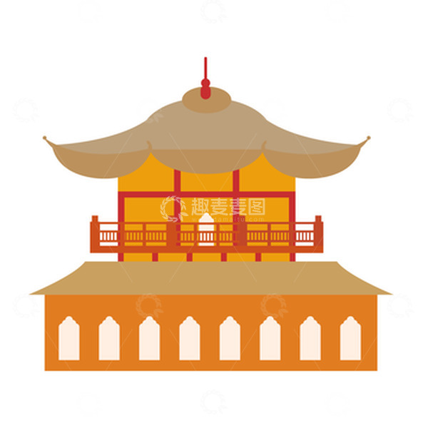 源文件下载【趣麦麦图】中国古建筑博物馆亭子景点地标