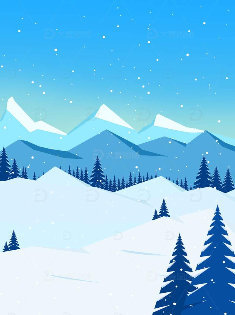 立冬小雪大雪霜降冬天背景