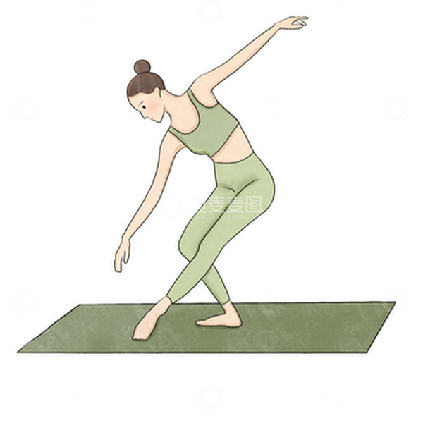 源文件下载【趣麦麦图】手绘健身瑜伽
