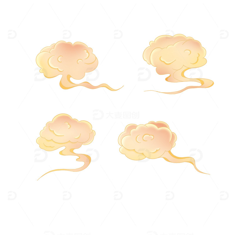 源文件下载【趣麦麦图】国潮新中式祥云装饰元素