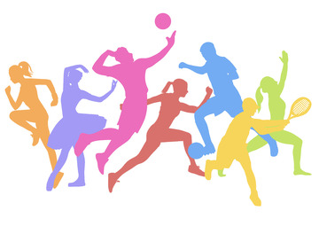 健身体育运动会人物动感形态剪影元素