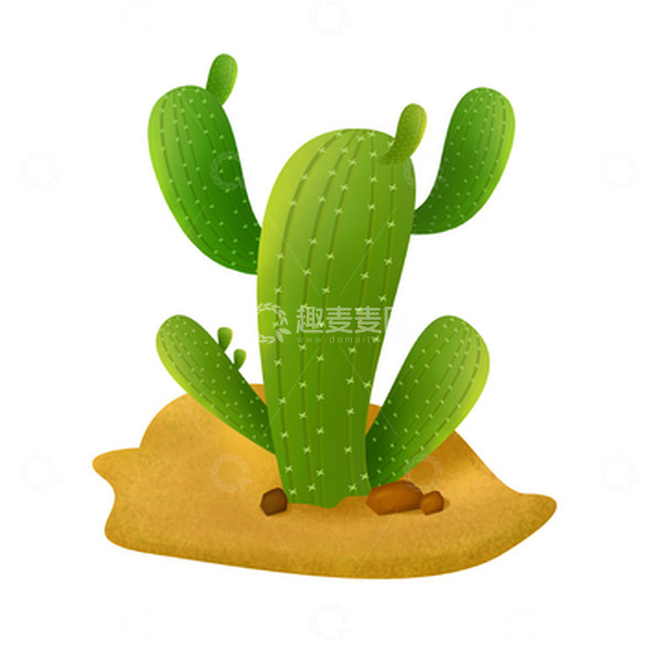 源文件下载【趣麦麦图】手绘插画植物仙人掌多肉