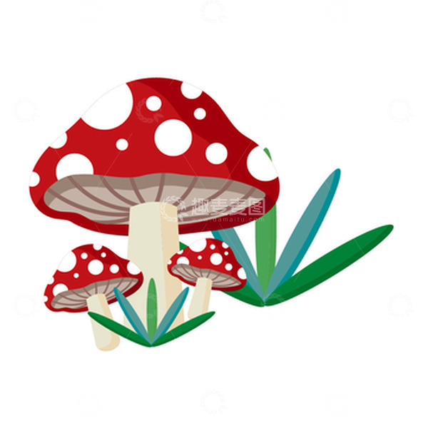 源文件下载【趣麦麦图】手绘卡通蘑菇元素