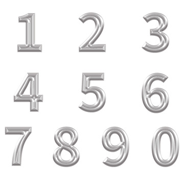 银色铝箔气球字倒计时123数字可替换