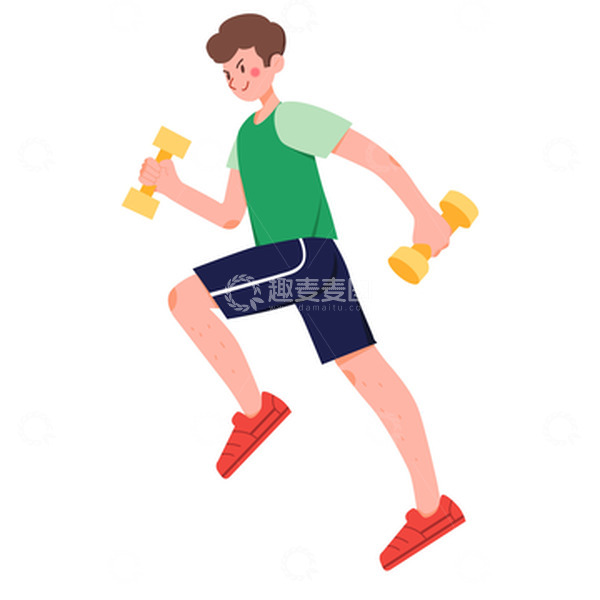 源文件下载【趣麦麦图】-运动健身男生