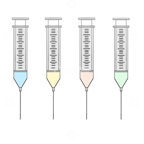 源文件下载【趣麦麦图】简约四色针筒