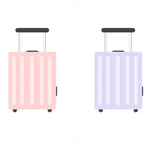 源文件下载【趣麦麦图】简约清新行李箱
