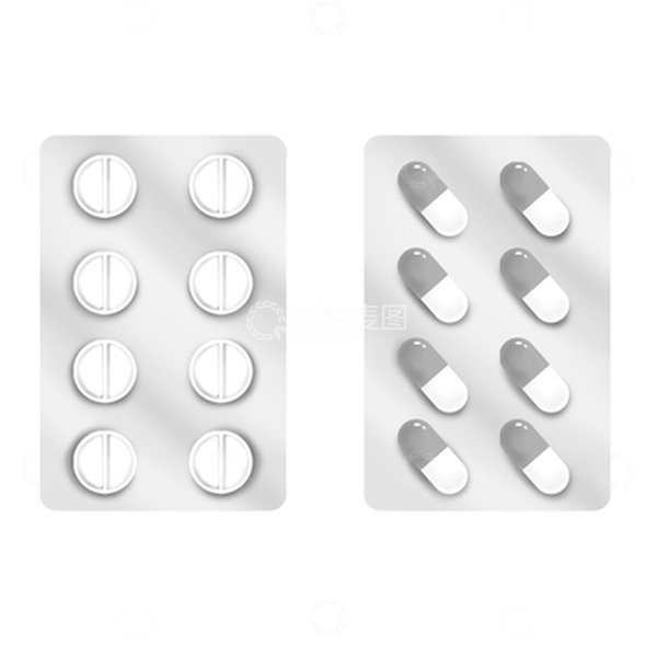 源文件下载【趣麦麦图】写实一板药片