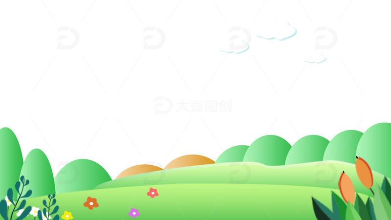 春天户外花草树木风景图