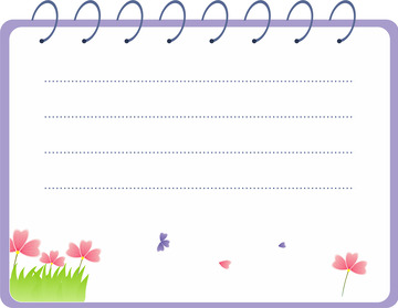 紫色简约风格唯美书签矢量图