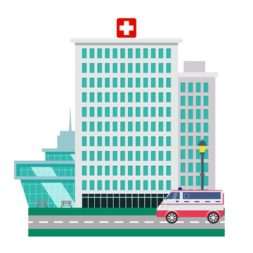 扁平风医院医疗元素