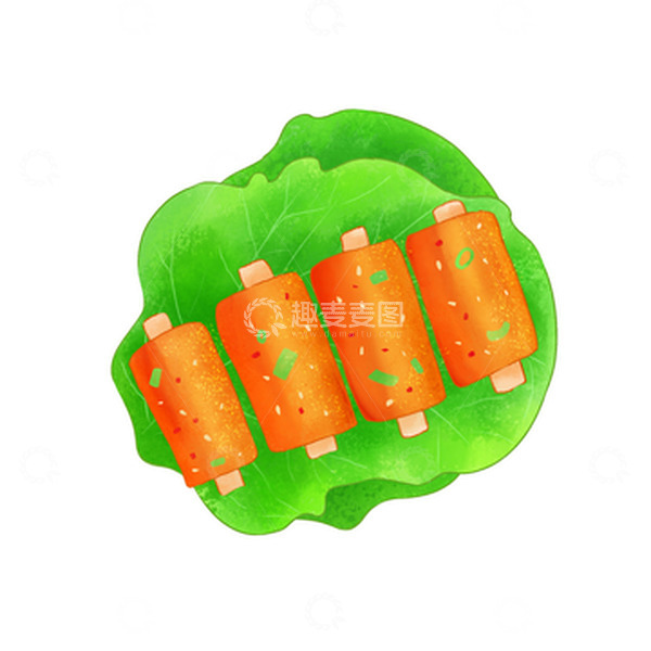 源文件下载【趣麦麦图】手绘排骨烤肉美食