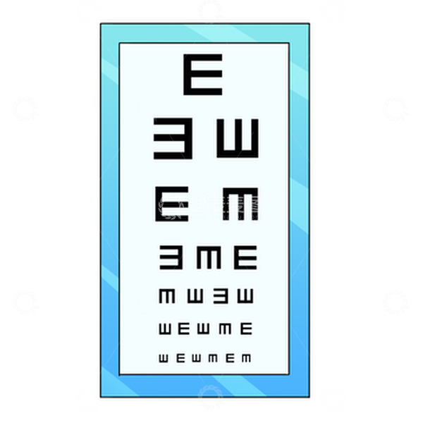 源文件下载【趣麦麦图】手绘扁平医疗视力表