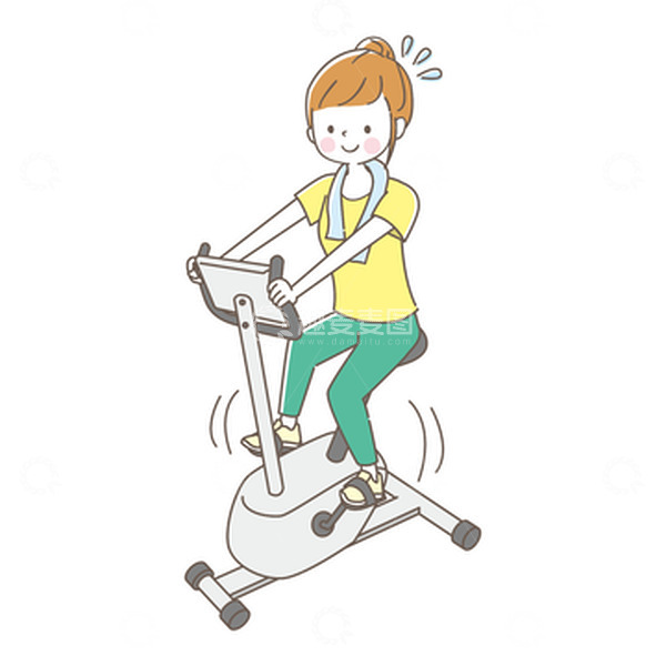 源文件下载【趣麦麦图】-健身女孩运动插画素材