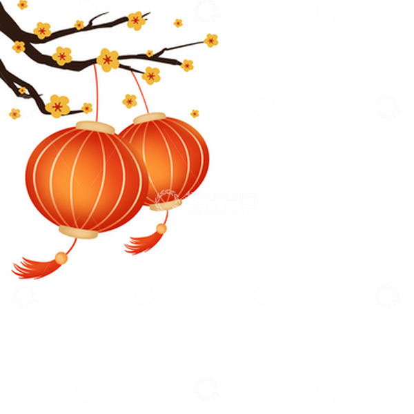 源文件下载【趣麦麦图】手绘灯笼国庆元旦春节除夕装饰元素