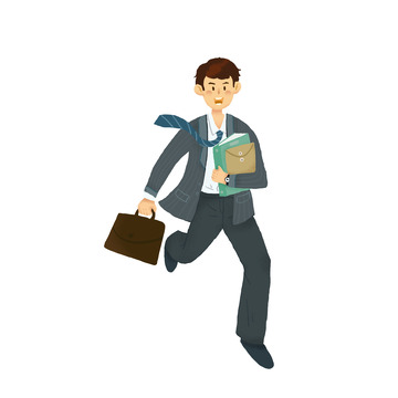 手绘卡通商务人物元素