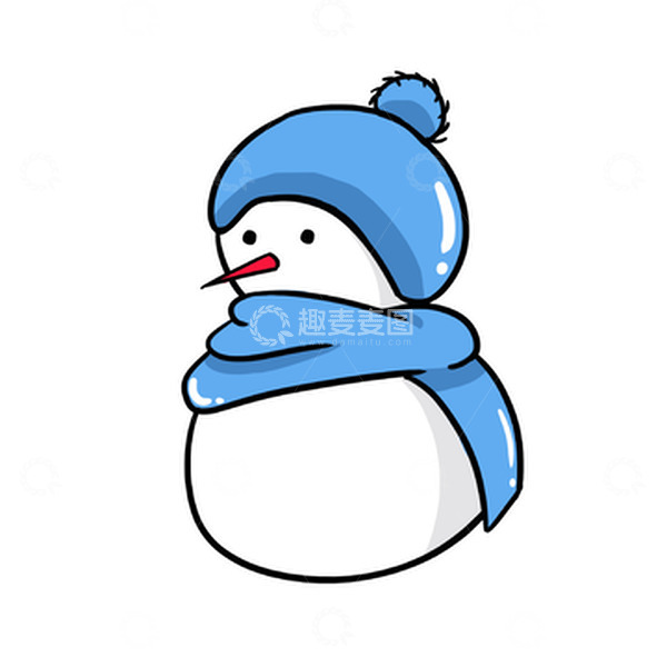 源文件下载【趣麦麦图】卡通雪人冬季雪手绘图