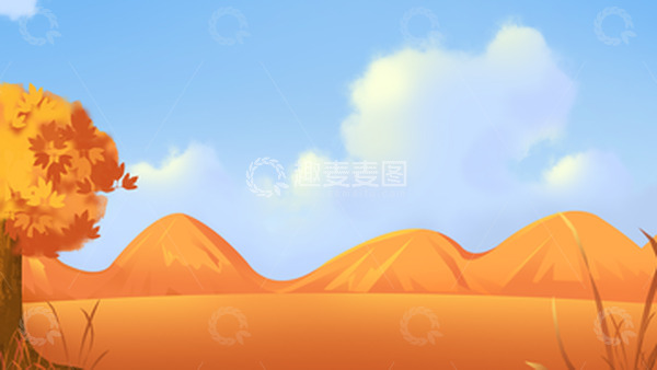 源文件下载【趣麦麦图】手绘秋分背景