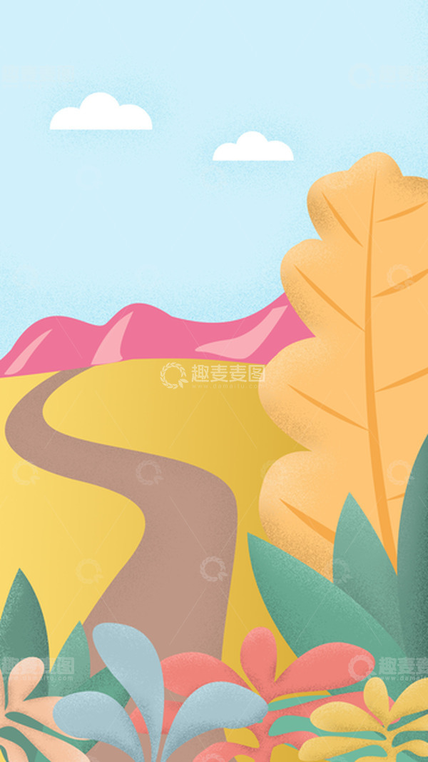 源文件下载【趣麦麦图】秋季旅游丰收麦田假日旅行