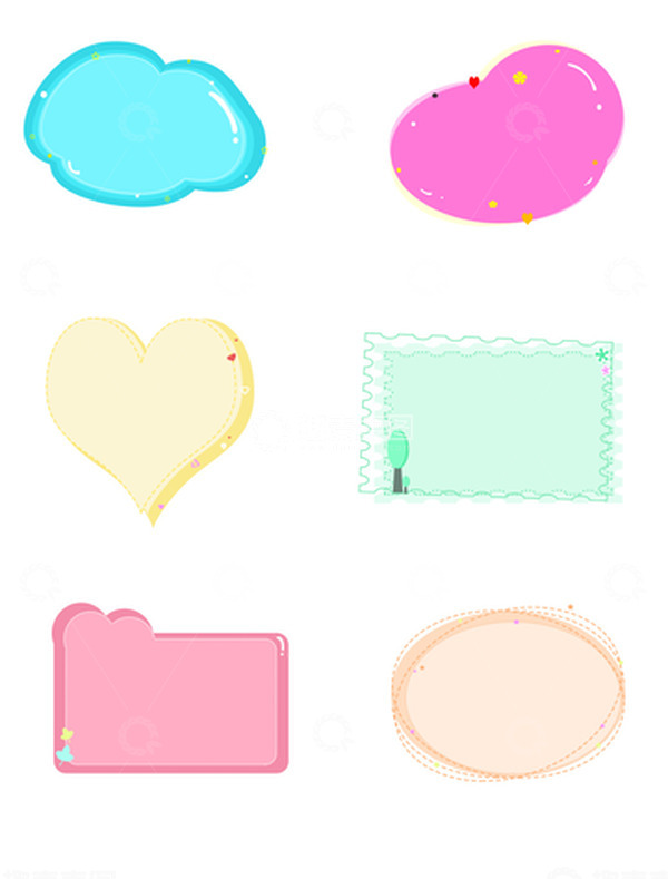 源文件下载【趣麦麦图】简约可爱聊天提示框标签气泡文本框